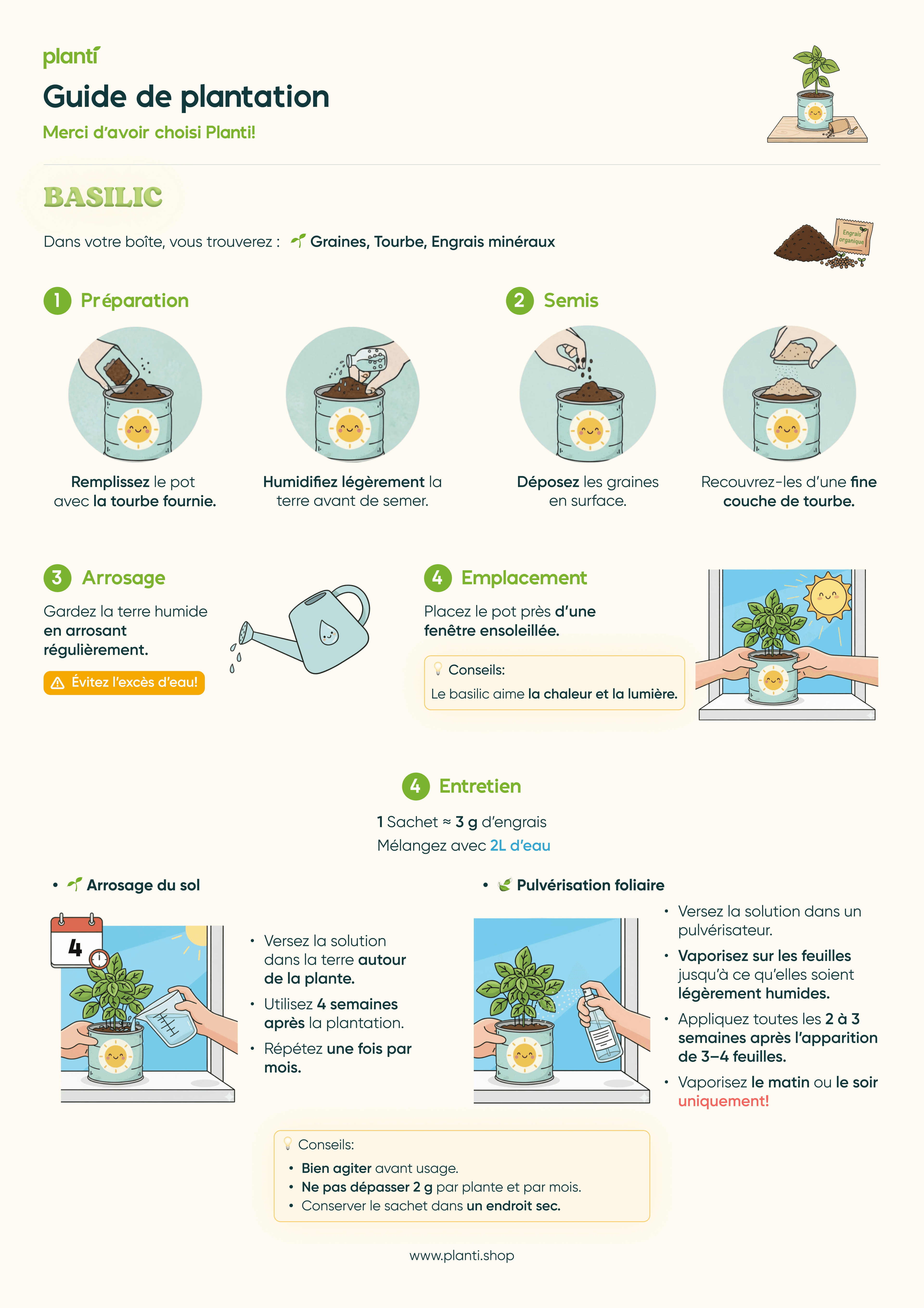 Guide de plantation Basilic - FR